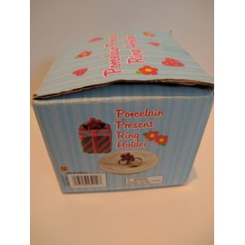 Porcelain Present Ring Holder 3 1/2" Diameter Plate