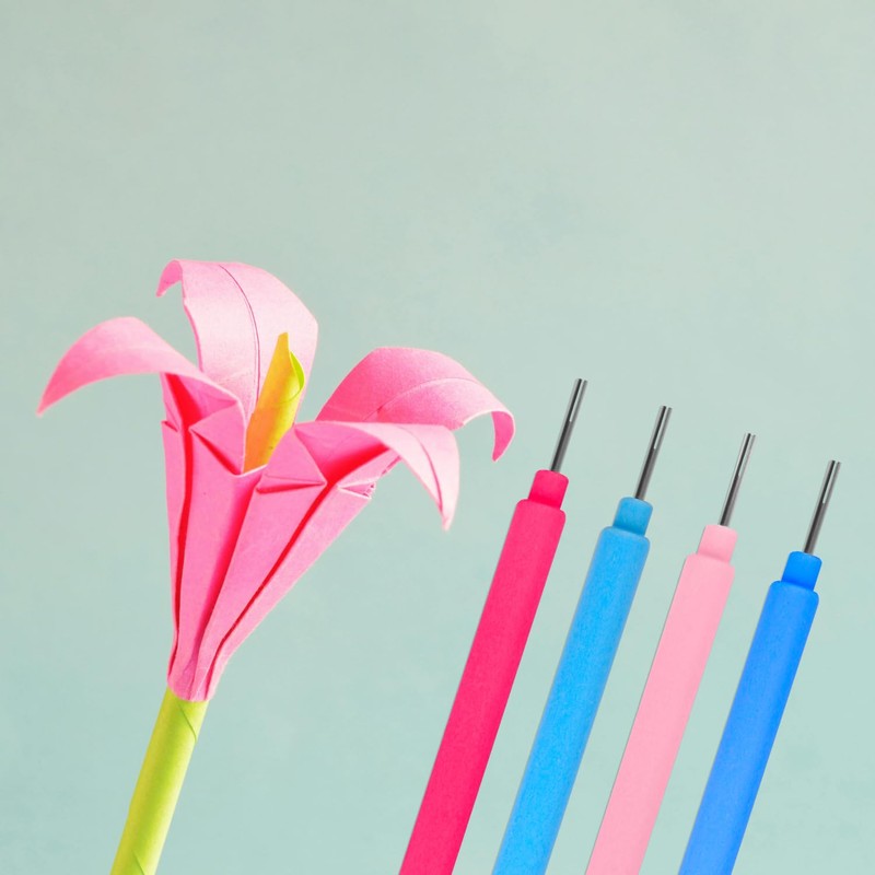 Rumyve 16pcs Slotted Quilling Tools,Paper Quilling Tools,Multifunction Paper Rolling Pen,Roller