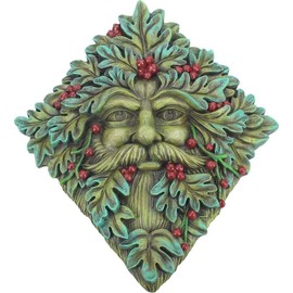 Green Man Berry Beard Wall Plaque