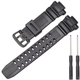 Resin Strap Compatible with Casio G-Shock GW3000B GW-3500 GW-2500B G-1000 Men's Black Replacement Rubber Wrist Watch band Bracelet (Black buckle)