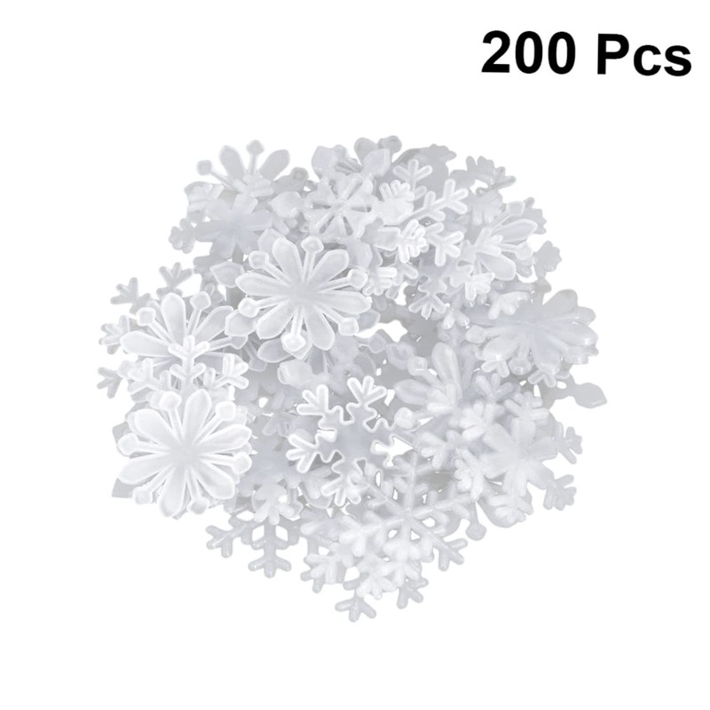Vaguelly Snowflake Wall Sticker Decals 200pcs Fluorescent Snowflake Decals Easy