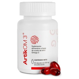 ArtikOM3 | Aceite de krill antártico puro | Omega 3 EPA, DHA | Apoyo Cardiovascular, Articular y Antioxidante | Alta Absorción | 60 Cápsulas