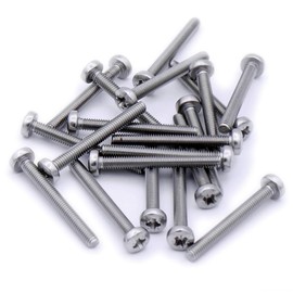 M6 (6mm x 20mm) Pozi Pan Machine Screw (Bolt) - Stainless Steel (A2) (Pack of 20)