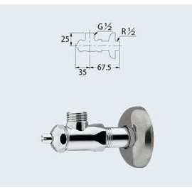 Kakudai 705-801-13 D-Type Stop Faucet Body