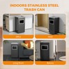 BEAMNOVA Trash Can Indoor Outdoor Black Stainless Steel Commercial Garbage