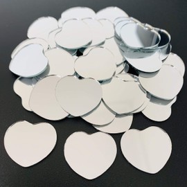 NUO RUI - Mosaico pequeño de 1 pulgada con forma de corazón para proyectos de arte y manualidades, 100 unidades