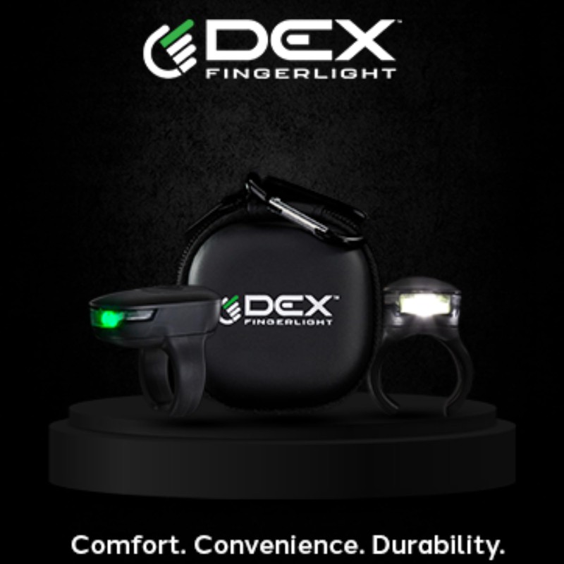 DEX FINGERLIGHT - High Tech Wearable LED Flashlight - Rechargeable