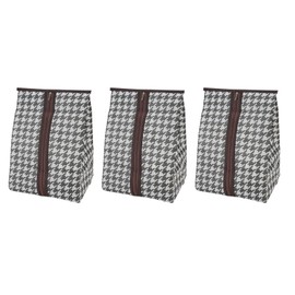 giteo bedding 3 Pack Portable Boot Storage Bags, Boots Organizer Protector Bag with Handle and Zipper, Waterproof and Dustproof Boots Cover Shoe Bags for Travel (Flat Style)