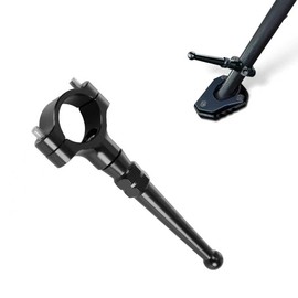 GFARDMOTO For Ho&n&da Ka&wa&sa&ki Su&zu&ki Most Motorcycle Stands Diameter 19mm-23mm Universal Motorcycle Side Stand Extension Kit Foot Pedals Assistant Tools Support Parts (Black)