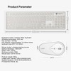 Wireless Keyboard and Mouse Combo, Rechargeable Metal Full Size Mute