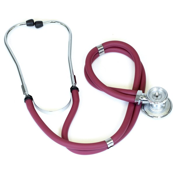 Primacare DS-9295-BD 30" Sprague Rappaport Style Stethoscope for Doctors, Nurses and Medical Students, First Aid Professional Dual Head Cardiology Kit for Men, Women and Pediatric, Burgundy