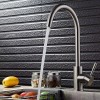 Etechydra Single Hole Brushed Nickel Stainless Steel High Arc Kitchen