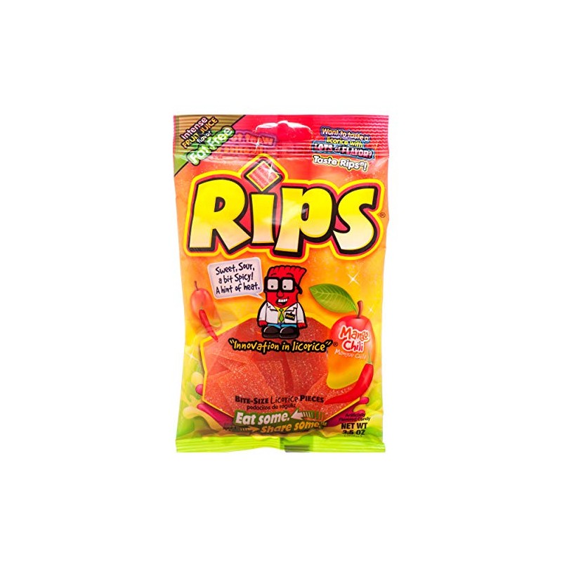 Rips Sour Mango Chili Candy Pieces Value Pack (12 x
