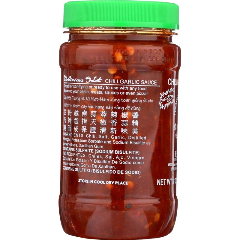 Huy Fong Foods Vietnamese Chili Garlic Sauce, 8 Oz. (Pack