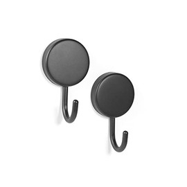 FIRST4MAGNETS MM4556 Trendform Black Mamba Magnetic Hooks, Set of 2, Black, Non-Slip