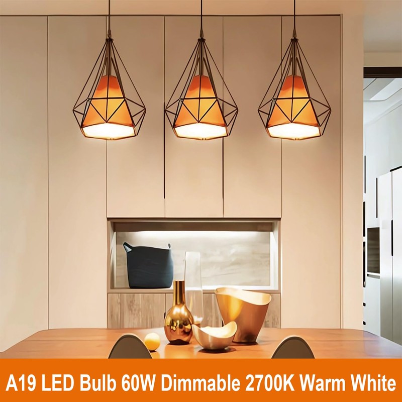 Vinaco A19 Dimmable LED Bulb 2700K Warm White, 4 PCS