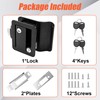 Siasky Black RV Door Lock Replacement, Upgraded RV Door Latch