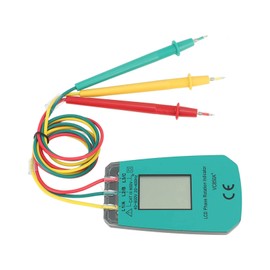 Azusumi 3 Phase Sequence Presence Rotation Tester Indicator Detector Meter, LCD Phase Rotation Display
