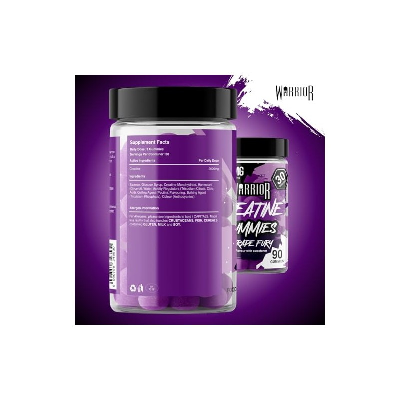 Warrior Creatine Monohydrate Gummies, 90 Gummies