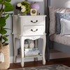 Baxton Studio Nightstands, White/Brass