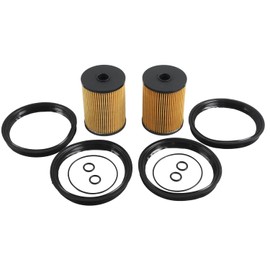 Etersec 11252754870 2Pcs Fuel Filter Kit w/O-Rings & Seals Compatible with Mini Cooper R55 R56 R57 R58 2007-2015, Clubman 2008-2014, Convertible 2009-2015