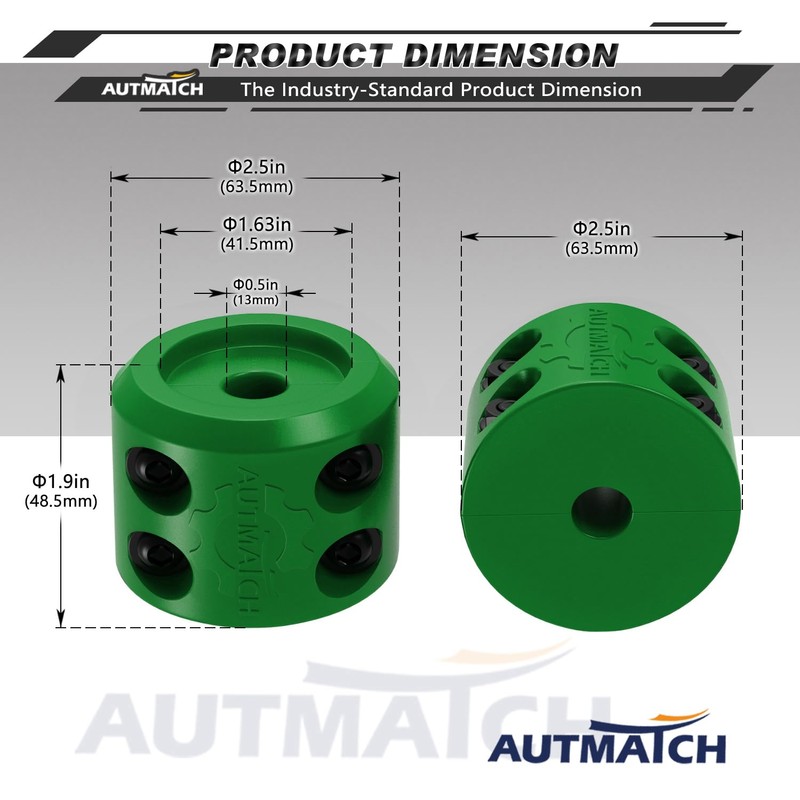 AUTMATCH Winch Cable Hook Stopper (2 Pack), Silicone Rubber Winch