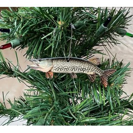 Reelistic Replicas Northern Pike Fishing Ornament, Realistic Christmas Fishing Ornaments