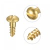sourcing map Wood Screws M3.5 x 12mm Slotted Round Head