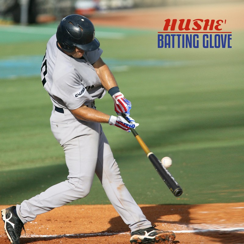 Hushe' Batting Gloves (White Eagle, Adult Medium)