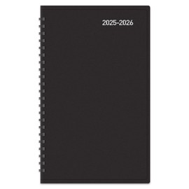 2025-2026 Office Depot® Brand 14-Month Daily Academic Planner, 5" x 8", 30% Recycled, Black, July 2025 To August 2026
