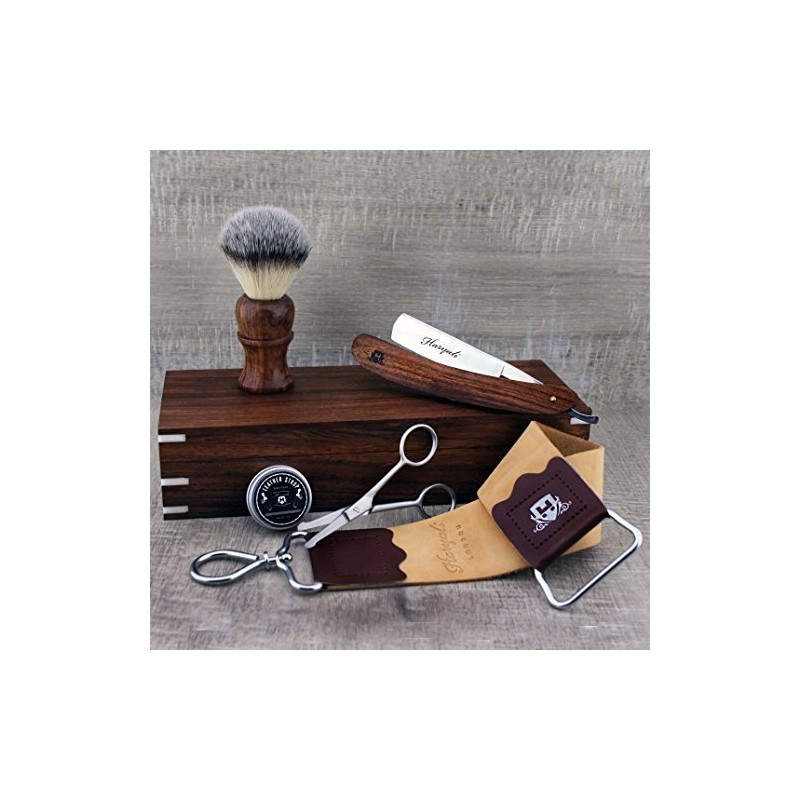 Complete Rosewood Old Style Classic Barber Shaving Set Perfect Men