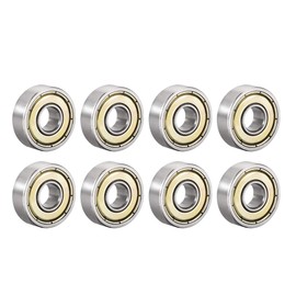 sourcing map 607ZZ Ball Bearings Double Shield 7 mm x 19 mm x 6 mm Deep Groove Ball Bearing Pack of 8
