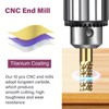 Titanium Coated Engraving Milling Cutter Carbide Bits, 0.8-3mm, 1/8'' Shank,