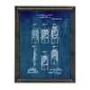 Cigar Cutter Patent Art Midnight Blue Print in a Black