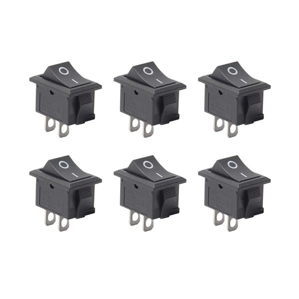 Mriuuod Mriuuod 6Pcs On/Off Boat Rocker Switch 2 Pin 2
