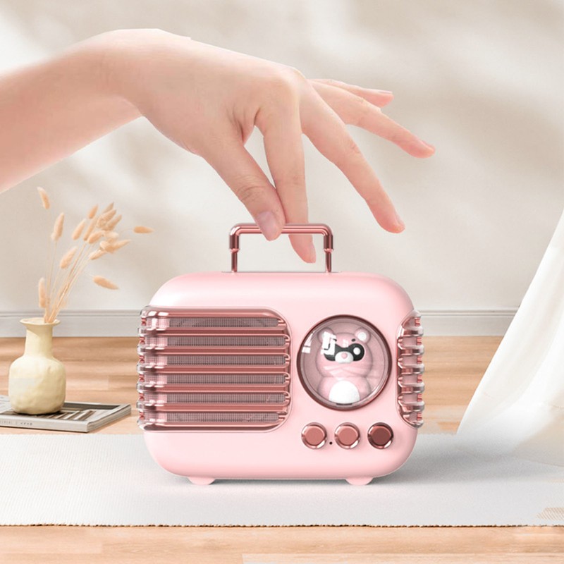 Cute Retro Bluetooth Speaker Mini Luggage Mini Speaker Creative Vintage