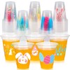 GuassLee Easter Disposable Cups - 50pcs 12oz Easter Bunny Clear