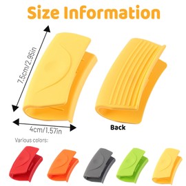 Bagentry 2 Pcs Silicone Hot Handle Holder, Cast Iron Skillet Handle Covers Heat Resistant, Non-Slip Pot Handle Grip Sleeves, Assist Pan Holder Protectors for Griddles Casserole Cookware (Yellow)