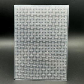 Plantilla de carpeta de plástico en 3D, patrón de tela clásico, textura de 5 x 7 pulgadas, para hacer tarjetas, álbumes de recortes, manualidades, manualidades, álbumes de recortes, suministros de