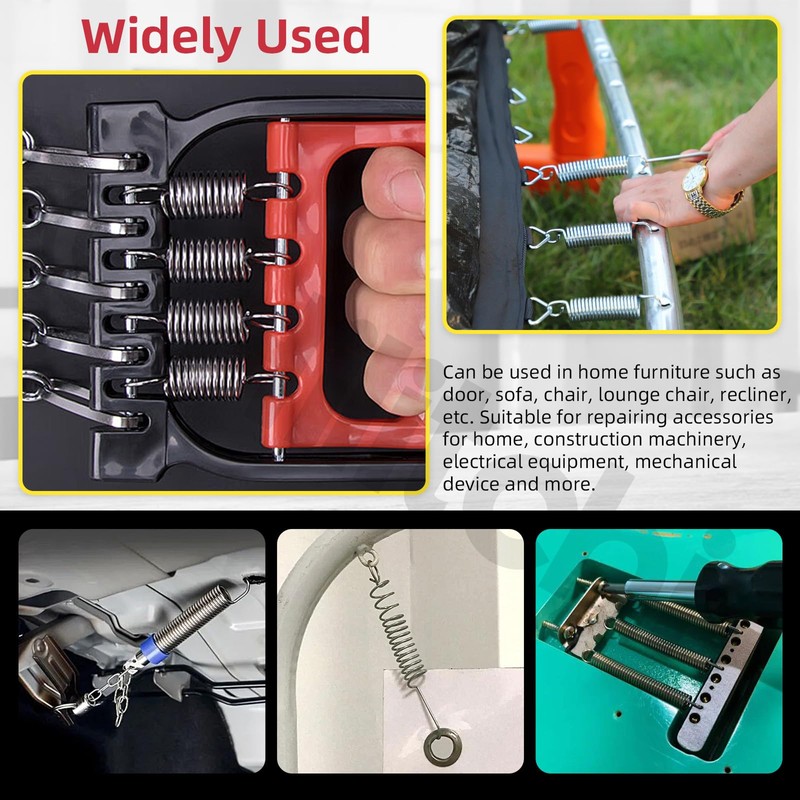 Hilitchi 60Pcs 12 Sizes Extension Spring Assortment Kit Extension Spring