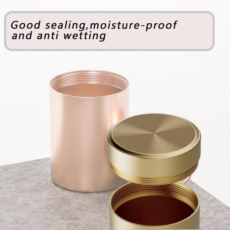 XcnPer 3 Pcs Smell Proof Jar, Aluminium Smell Proof Container,Portable