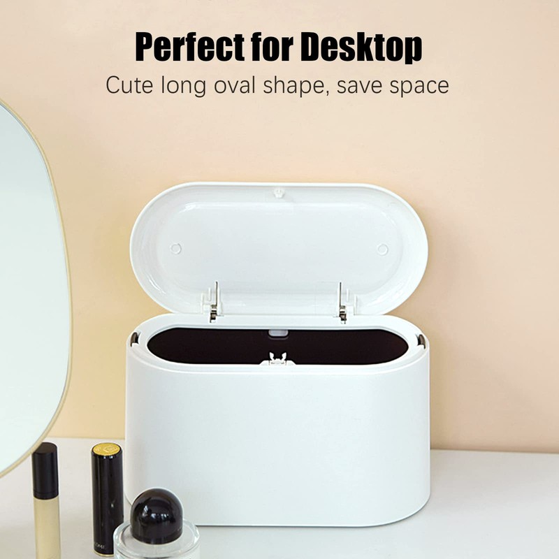 Mini Garbage Can, SHAIDOJIO, Small Trash Bin with Lid, Desktop
