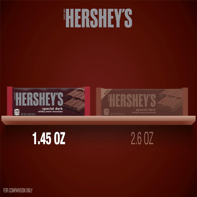 HERSHEY'S SPECIAL DARK Mildly Sweet Chocolate Candy Bars, 1.45 oz