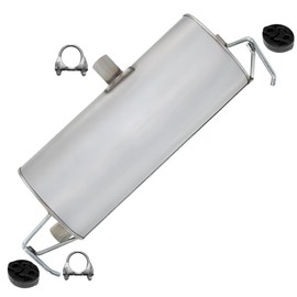 Exhaust Rear Muffler Compatible for 2007-2008 Saturn Aura 3.5L | Stainless Steel | Northeastern Exhaust | Free Clamps and Hangers Included | Direct-fit Aftermarket Replacement | Direct-Fit