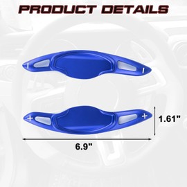 x xotic tech Sporty Blue Paddle Shifter Extensions Cover Trim Interior Accessories Compatible with Honda Civic 11th Gen 2022 2023 2024 2025, Accord CR-V Pilot or Acura Integra 2023 2024 2025