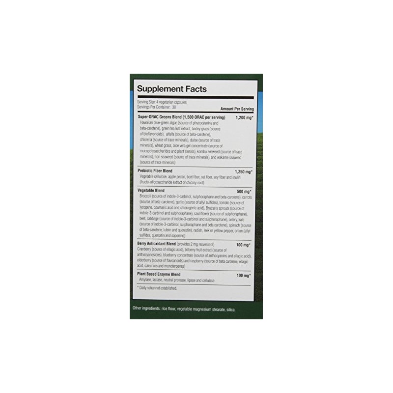 Garden Greens Essential Greens 3000 Veggie Caps, 120 ct