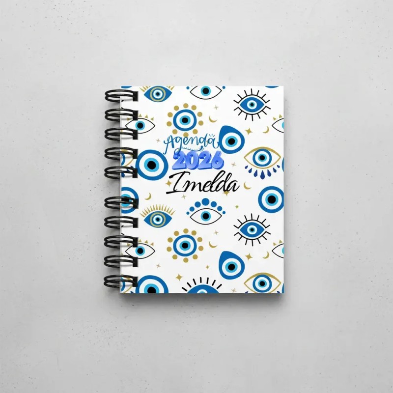 Agenda 2025 A5 2 Dia X Pagina Personalizada Arillo Metalico