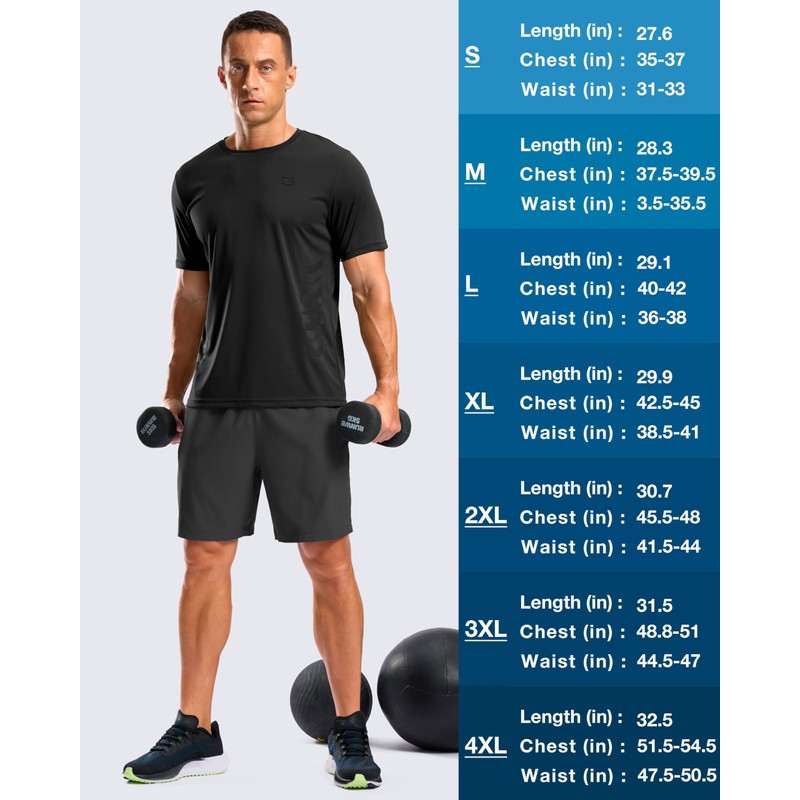 G Gradual Men's Workout Shirts Quick Dry Athletic Running T-Shirts