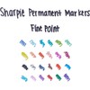 Sharpie Permanent Markers, Fine Point, Purple, Pack of 6