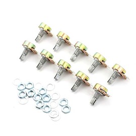 Gump's grocery 10PCS 100K ohm Linear Taper Rotary Potentiometer Panel Pot B100K 15mm WH148 3Pin